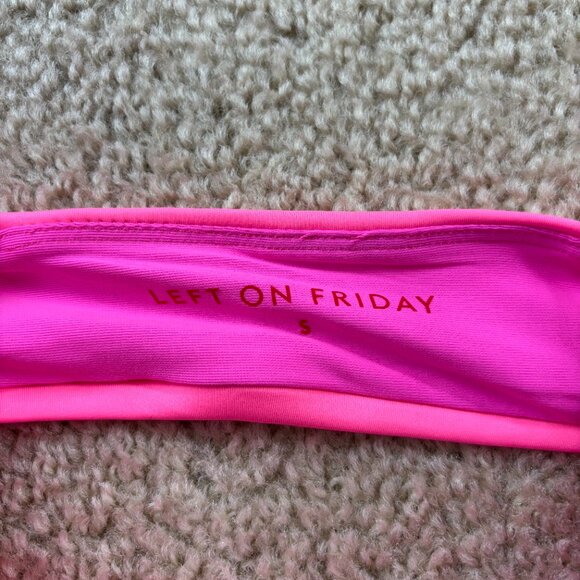NWOT Left On Friday Bikini Top - Hot Pink, Size S - Picture 2 of 3